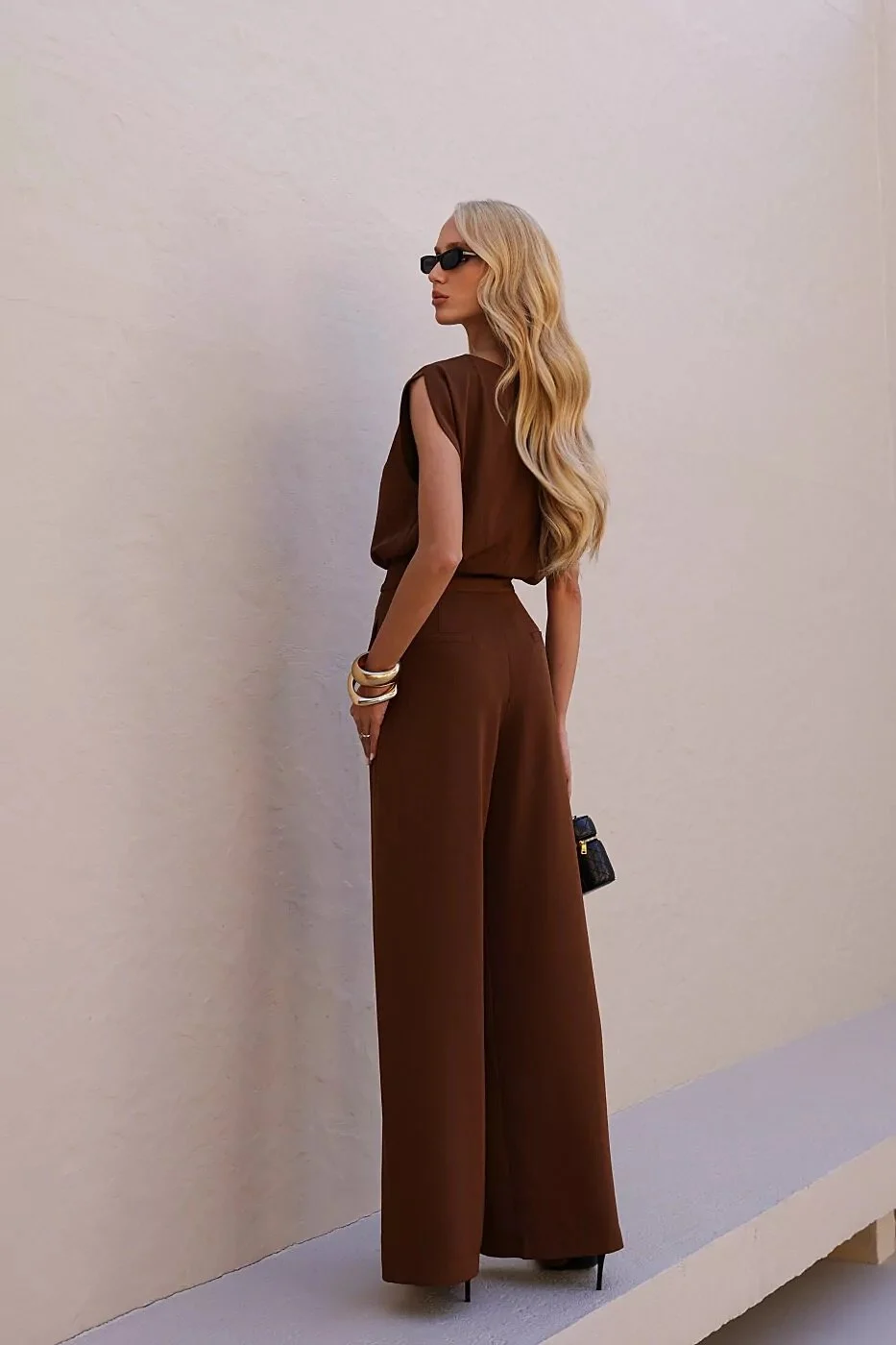 Wide Crepe Tailored Set
