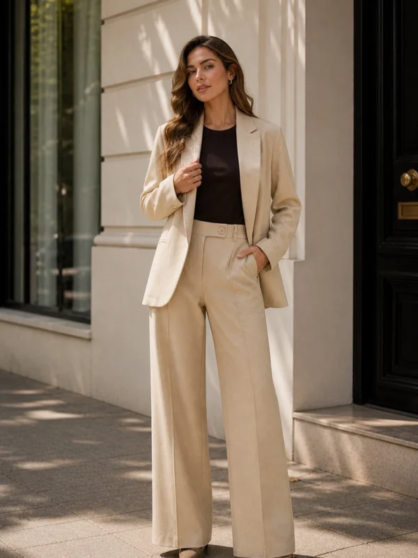 Viscose Tuxedo Blazer Set