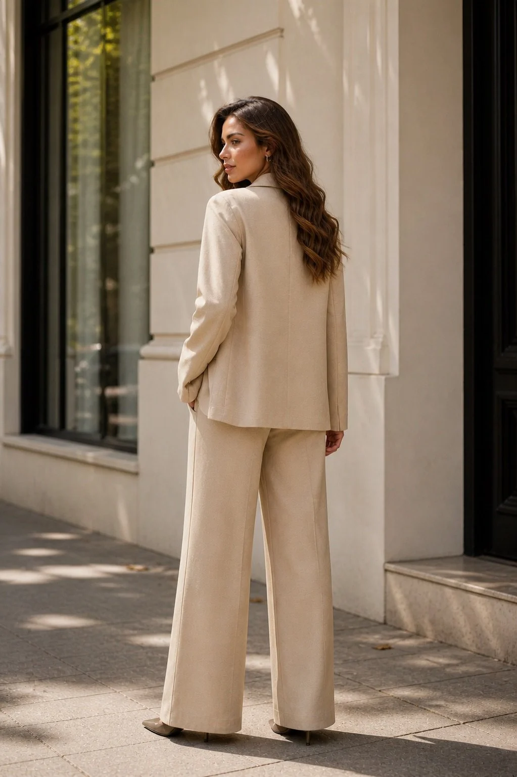 Viscose Tuxedo Blazer Set