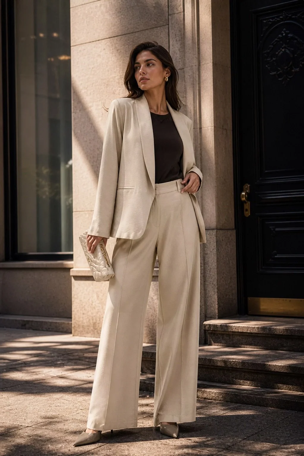 Viscose Tuxedo Blazer Set