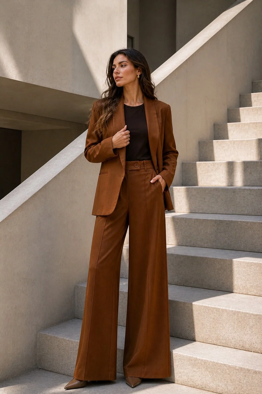 Viscose Tuxedo Blazer Set