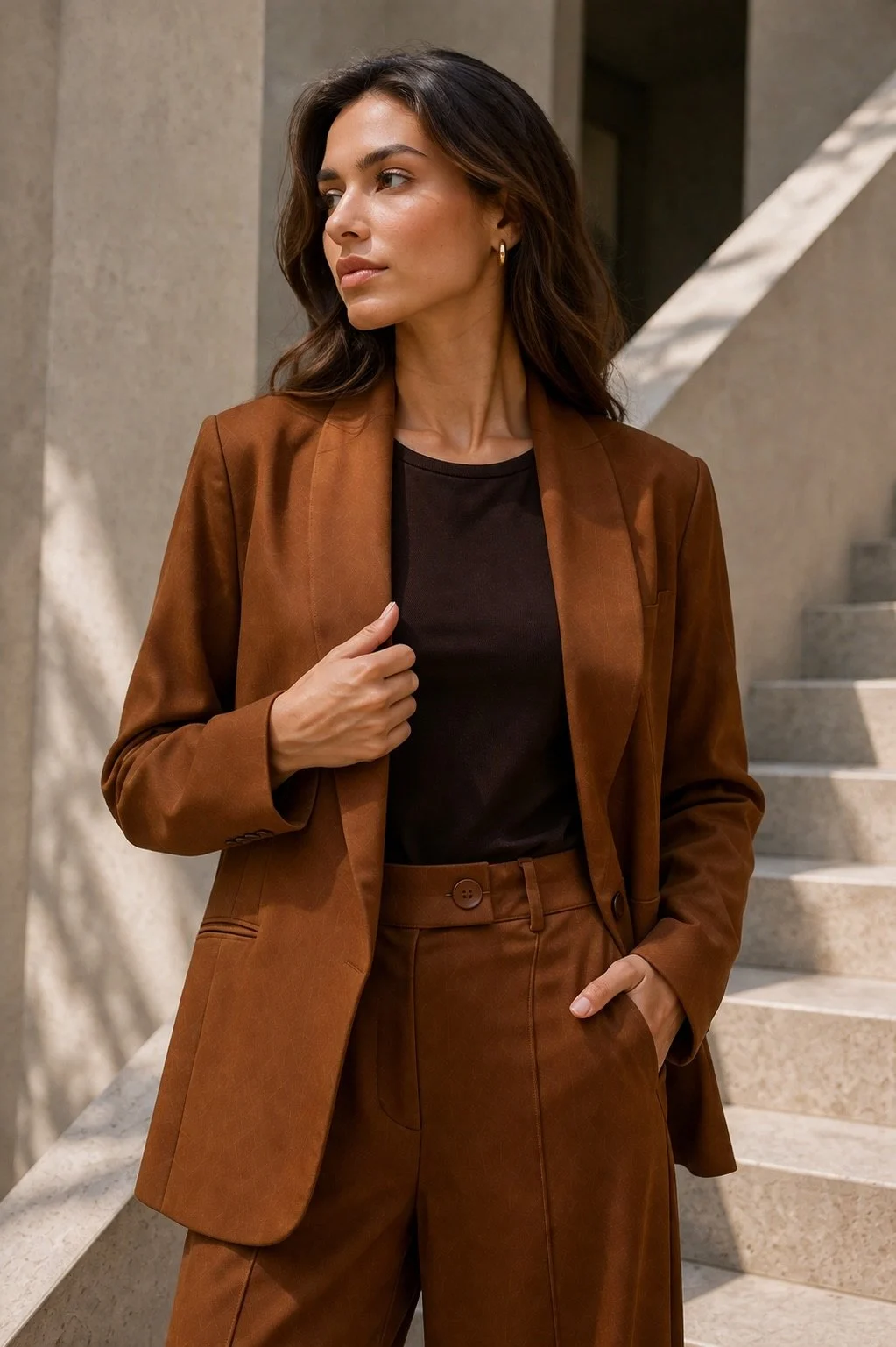 Viscose Tuxedo Blazer Set
