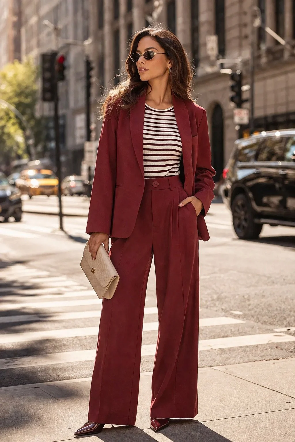 Viscose Tuxedo Blazer Set