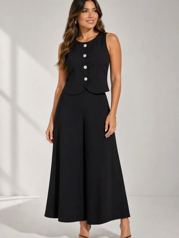 Statement Button Tailored Set
