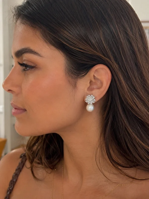 Silver Pearl Earrings