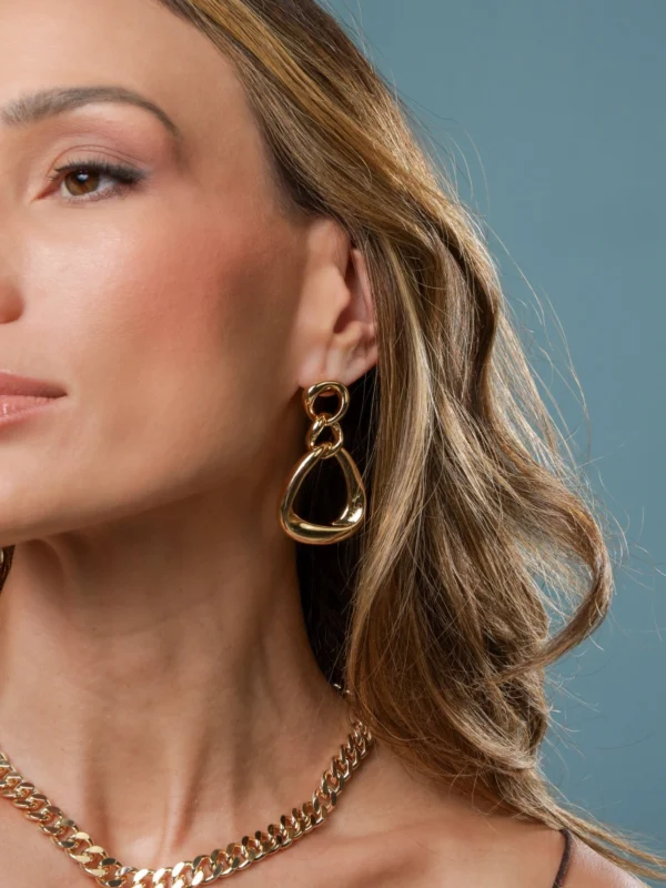 Two-Link Polished Earrings