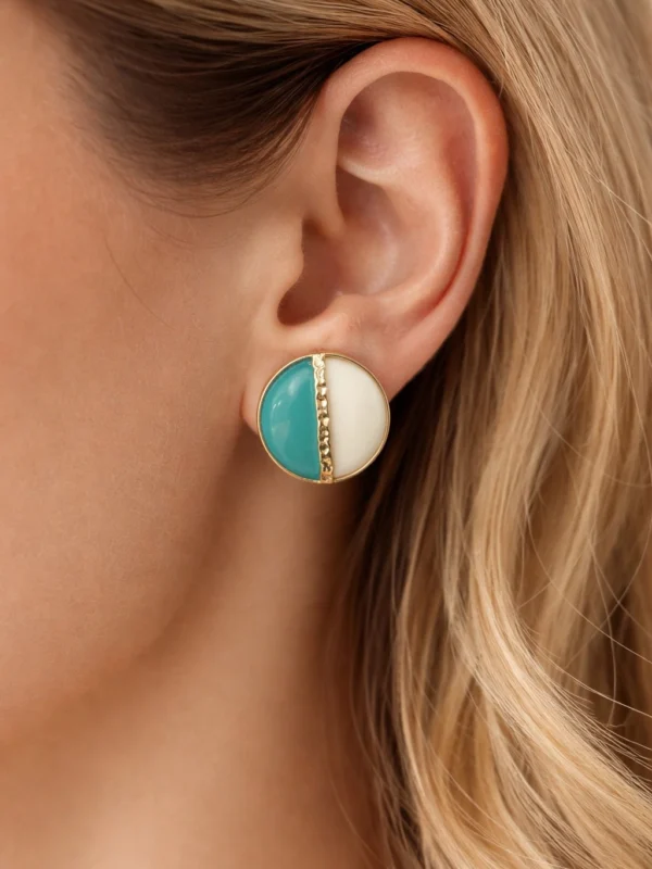 Two-Tone Resin Earrings