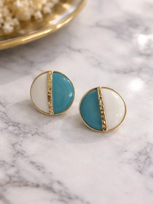 Two-Tone Resin Earrings