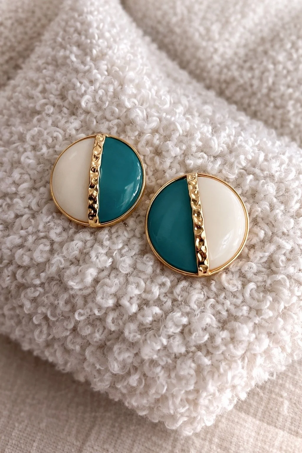 Two-Tone Resin Earrings