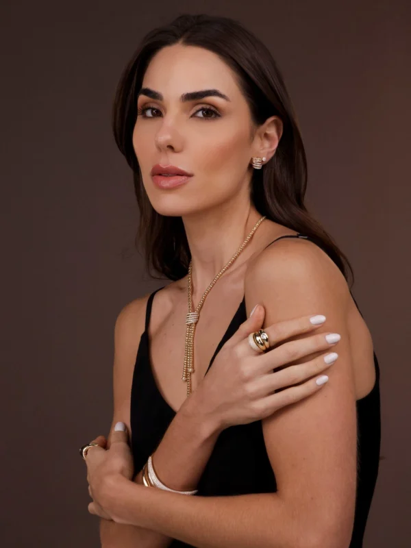 Luxe Pave Lariat Set